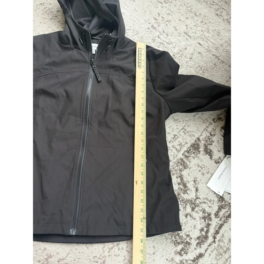 Calvin Klein Mens Infinite Stretch Softshell Hooded Jacket Black size XL
